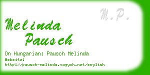 melinda pausch business card